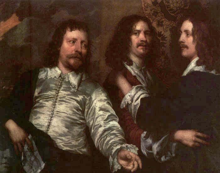 William Dobson The Painter with Sir Charles Cottrell and Sir Balthasar Gerbier by William Dobson oil painting picture